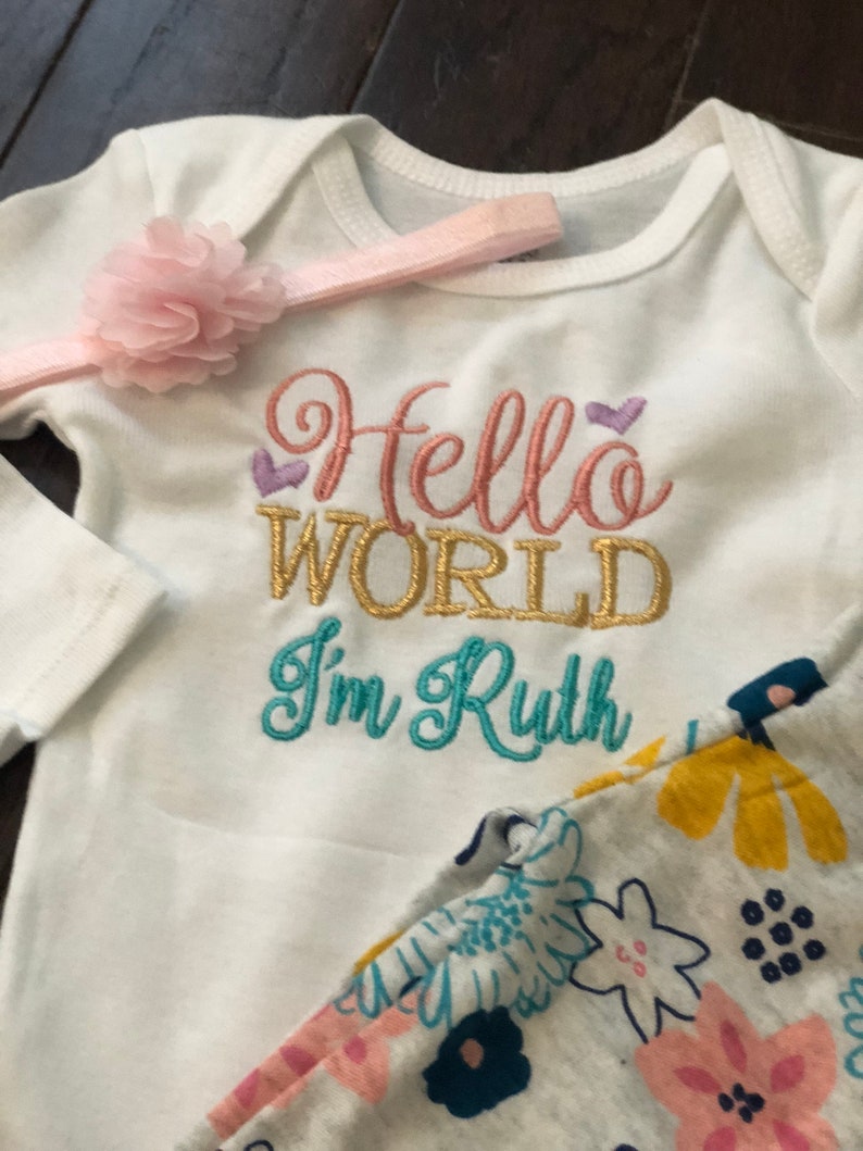 Hello world onesie