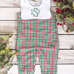 Christmas jon jons, Christmas outfit, personalized Christmas outfit, matching sibling holiday, monogrammed Christmas outfit, boys christmas