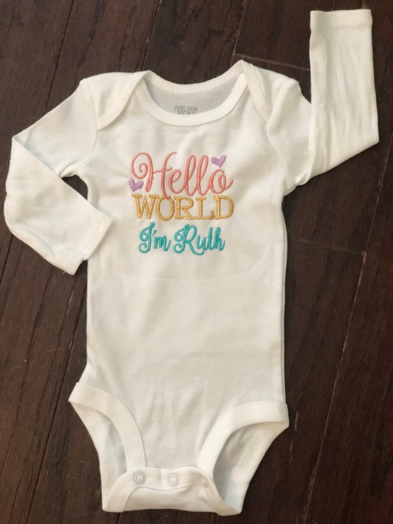 Hello world onesie