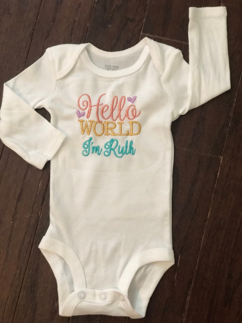 Hello world onesie