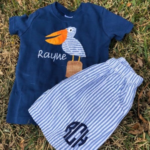 Raggedy pelican shirt and short set