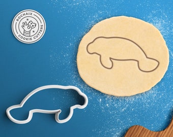 Manatee Cookie Cutter – Animal Cookie Cutter Mermaid Cookie Cutter Whale Cookie Cutter