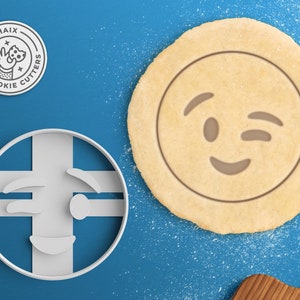 Wink Emoji Cookie Cutter – Adult Cookie Cutter Poop Emoji Cookie Cutter