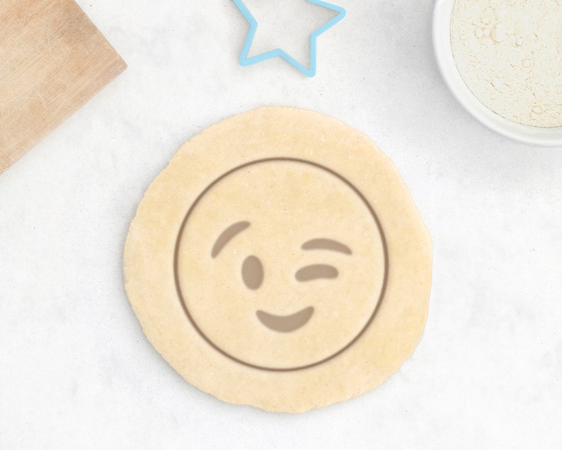 Wink Emoji Cookie Cutter  Adult Cookie Cutter Poop Emoji image 0