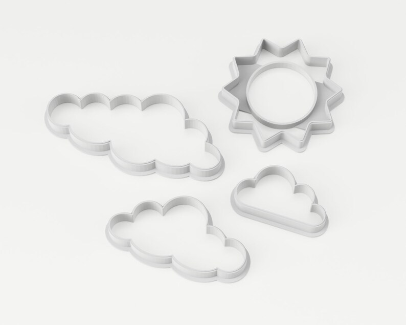 Sun Cookie Cutter \u2013 Baby Cookie Cutter Sunshine Cookie Cutter Cloud Cookie Cutter Baby Shower Cookie Cutter Baby Shower Gift Space Sky Rain