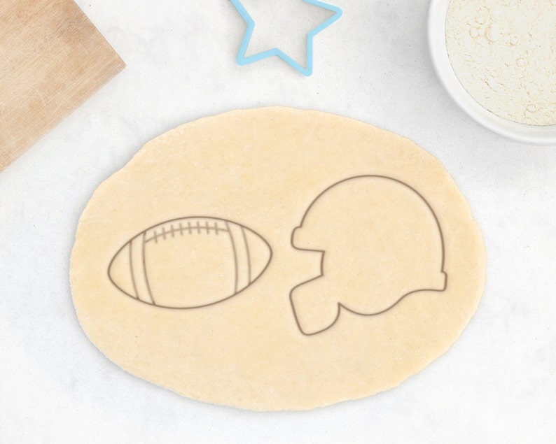 3D Printed Helmet Football Cookie Cutter Sport Cookie Cutter Foot Ball Football Helmet Cookie Cutter University College High School