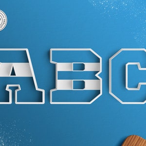 Cortador de galletas con letras del alfabeto universitario: cortadores de galletas con letras del alfabeto universitario