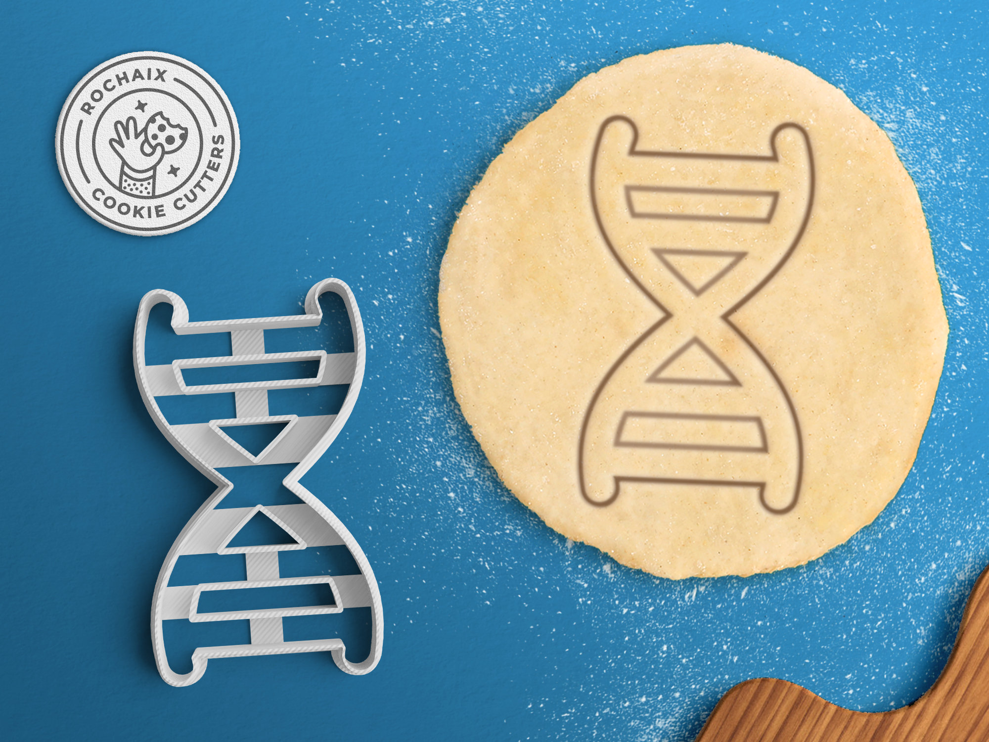 DNA Cookie Cutter Fun Science Scientist Geek Baking Gift.