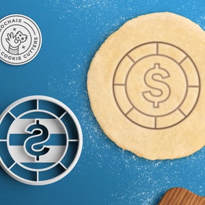 Poker Chip Cookie Cutter - Kasino Cookie Cutter Erwachsenen Ausstecher