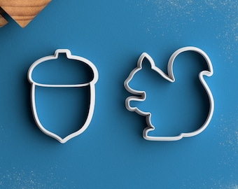 Squirrel Cookie Cutter - Chipmunk Cookie Cutter Acorn Cookie Cutter Fall Cookie Cutter Fall Gift Autumn Cookie Cutter