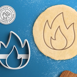Flame Cookie Cutter – Firefighter Cookie Cutter Fire Truck Cookie Cutter