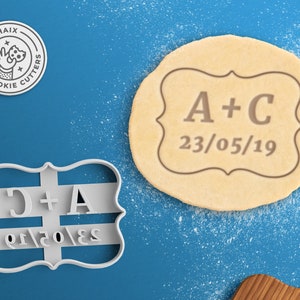 Personalisierte Initialen Cookie Cutter - Benutzerdefinierte Hochzeit Cookie Cutter Herz Liebe Cookie Cutter