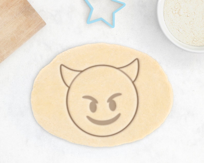 Devil Emoji Cookie Cutter Emoji Gift Emoji Birthday Cookie Etsy