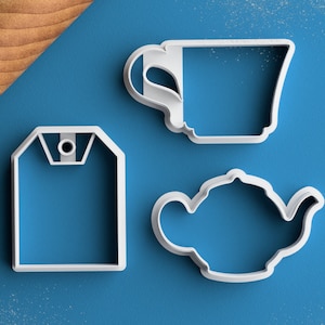 Tea Cookie Cutter - Tea Bag Cookie Cutter Tea Pot Cookie Cutter Tea Cup Cookie Cutter Tea Party Favor