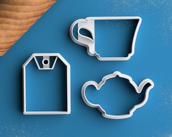 Tea Cookie Cutter - Tea Bag Cookie Cutter Tea Pot Cookie Cutter Tea Cup Cookie Cutter Tea Party Favor