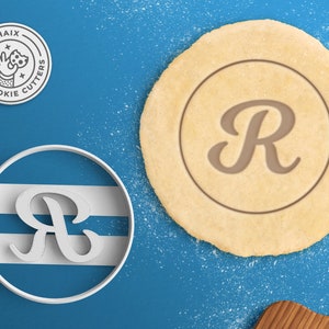 Cortador de galletas con inicial personalizado - Cortador de galletas con letras personalizado Cortador de galletas para bodas