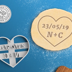 Benutzerdefinierte Herz Cookie Cutter - personalisierte Herz Cookie Cutter Benutzerdefinierte Hochzeit Cookie Cutter