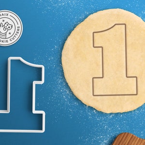Number One Cookie Cutter – Alphabet Cookie Cutter Varsity Number