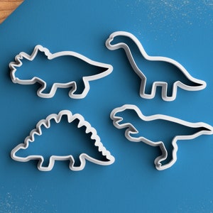 Dinosaur Cookie Cutter Set – Jurassic Cookie Cutter Geek Cookie Cutter Skeleton Fossil Stegosaurus Brontosaurus Brachiosaurus T Rex