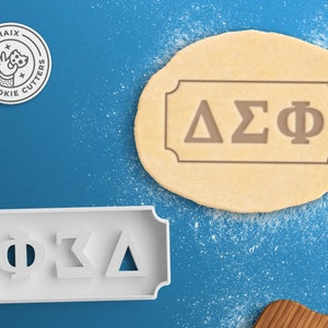 Cortador de galletas de hermandad personalizado: cortador de galletas con letras griegas, regalo de hermandad