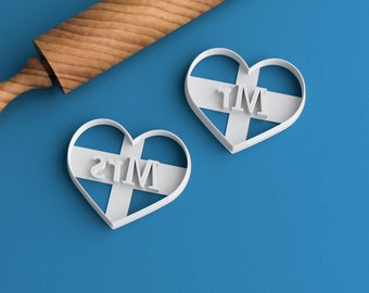 Wedding Cookie Cutter - Heart Cookie Cutter Engagement Cookies Wedding Favor Love Cookie Cutter Valentines Engagement Gift for Her