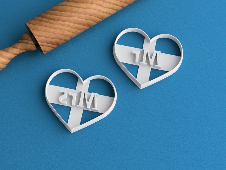 Wedding Cookie Cutter Heart Cookie Cutter Engagement Cookies Etsy