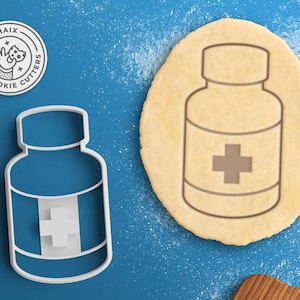 Pill Bottle Cookie Cutter - Pharmacy Cookie Cutter Pharmacist Gift