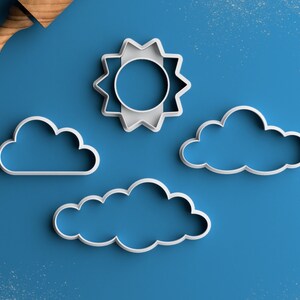 Cloud Cookie Cutter – Baby Cookie Cutter Sun Cookie Cutter Sunshine Cookie Cutter Baby Shower Cookie Cutter Baby Shower Gift Space Sky Rain