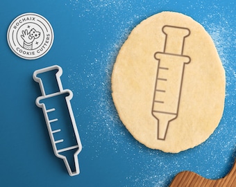 Syringe Cookie Cutter – NurseCookie Cutter Medical Gift Vaccinate Cookie Cutter