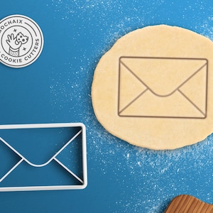 Cortador de galletas con forma de sobre – Cortador de galletas con forma de correo Cortador de galletas con forma de buzón Cortador de galletas con forma de correo electrónico de oficina Regalo de San Valentín Carta de amor Corazón