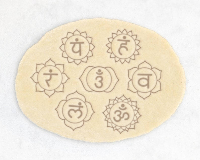Chakra Cookie Cutter Set \u2013 Yoga Cookie Cutter Yoga Instructor Gift Meditation Gift Vishuddha