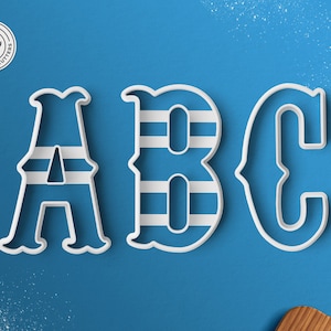 Cortador de galletas con letras del alfabeto de circo - Cortador de galletas con letras Cortador de galletas de carnaval