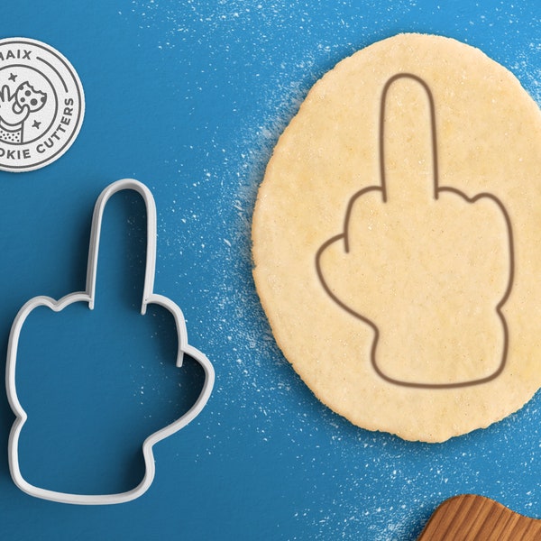 Middle Finger Cookie Cutter – Middle Finger Emoji Cookie Cutter Hand Emoji Gift Circle Game Cookie Cutter