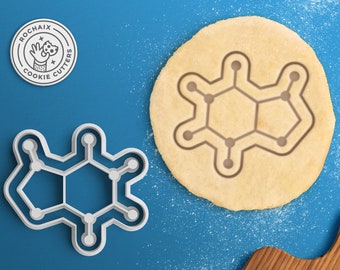 Caffeine Cookie Cutter – Science Cookie Cutter Molecule Chemistry Gift