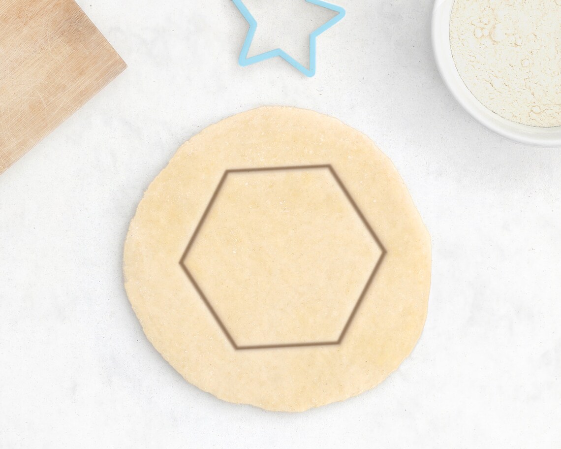 Hexagon Cookie Cutter Geometric Cookie Cutter Minimalist Etsy