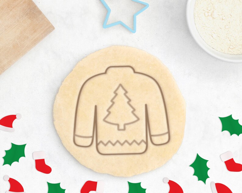 Ugly Christmas Sweater Cookie Cutter Christmas Cookies Etsy
