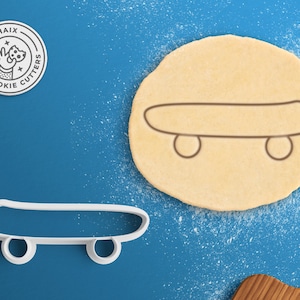 Skateboard Cookie Cutter – Longboard Cookie Cutter Skateboard Gifts Roller Skate Cookie Cutter Handrails Skateboard Birthday Party Gift