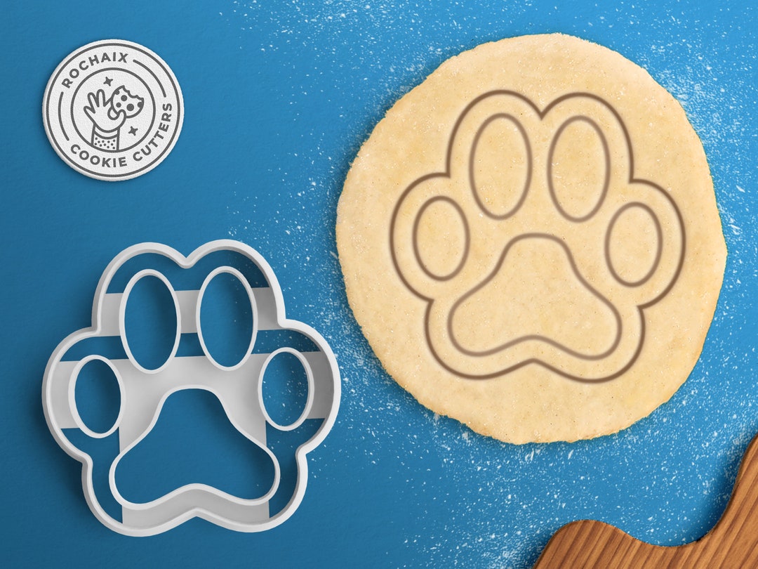 Dog Paw Cookie Cutter Dog Paw Cookie Cutter Dog Tag Cookie Etsy