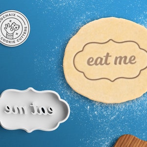 Eat Me Cookie Cutter – Tea Cookie Cutter Tea Bag Cookie Cutter Teabag Tea Cup Cookies Teacup Teapot Tea Pot Tea Party Favor Alice Gift