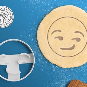 Smirking Emoji Cookie Cutter – Smirk Emoji Gift Adult Cookie Cutter