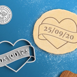 Custom Heart Cookie Cutter - Personalized Love Cookie Cutter Engagement Cookies Wedding Cookie Cutter Valentines Day Cute Gift for Her