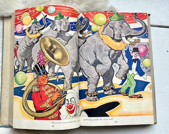1940 Illustrated Reader: More Adventures, Vintage Children's Book
