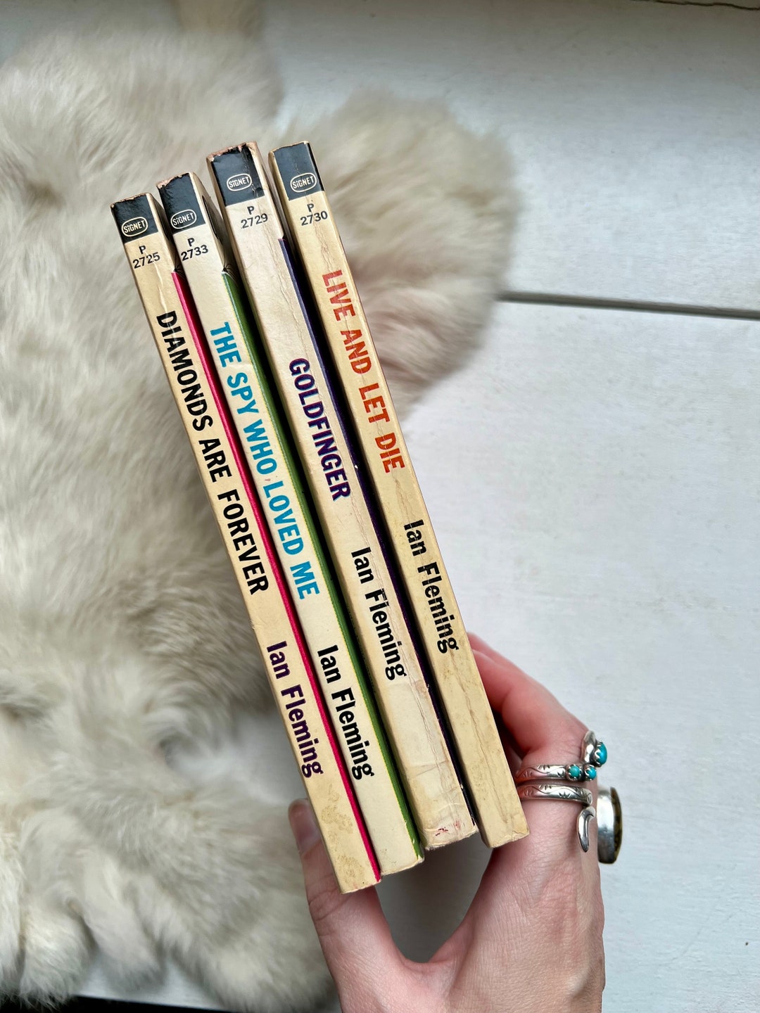 Vintage James Bond Book Set Action Movies Goldfinger Diamonds - Etsy