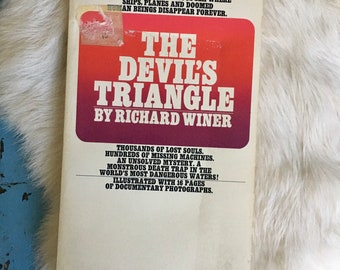 1974 The Devil’s Triangle by Richard Winer book Bermuda Triangle conspiracy theory counter culture aliens mystery book 1970s home decor gift