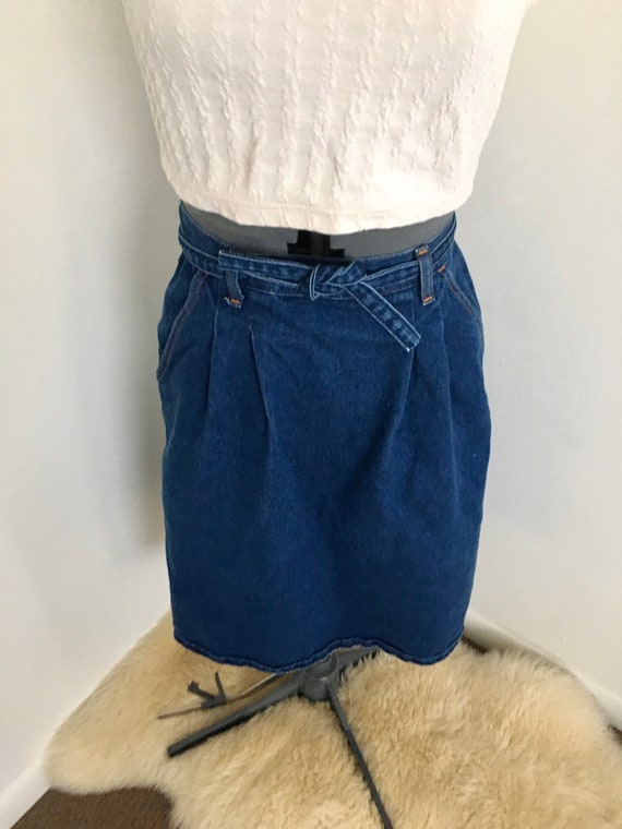 Vintage Wrangler skirt wrap skirt 1980s 1970s dark