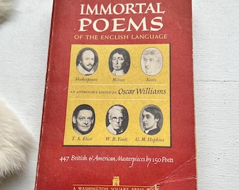 1952 Immortal Poems Anthology: Vintage English Poetry Book