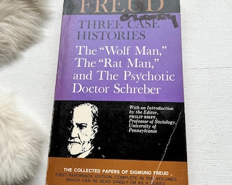 1963 Freud Three Case Histories: Wolf Man, Rat Man - First Edition Psychology Book