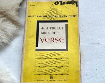 Vintage English and American Poetry Book: Keats, Blake, Chaucer, 1952