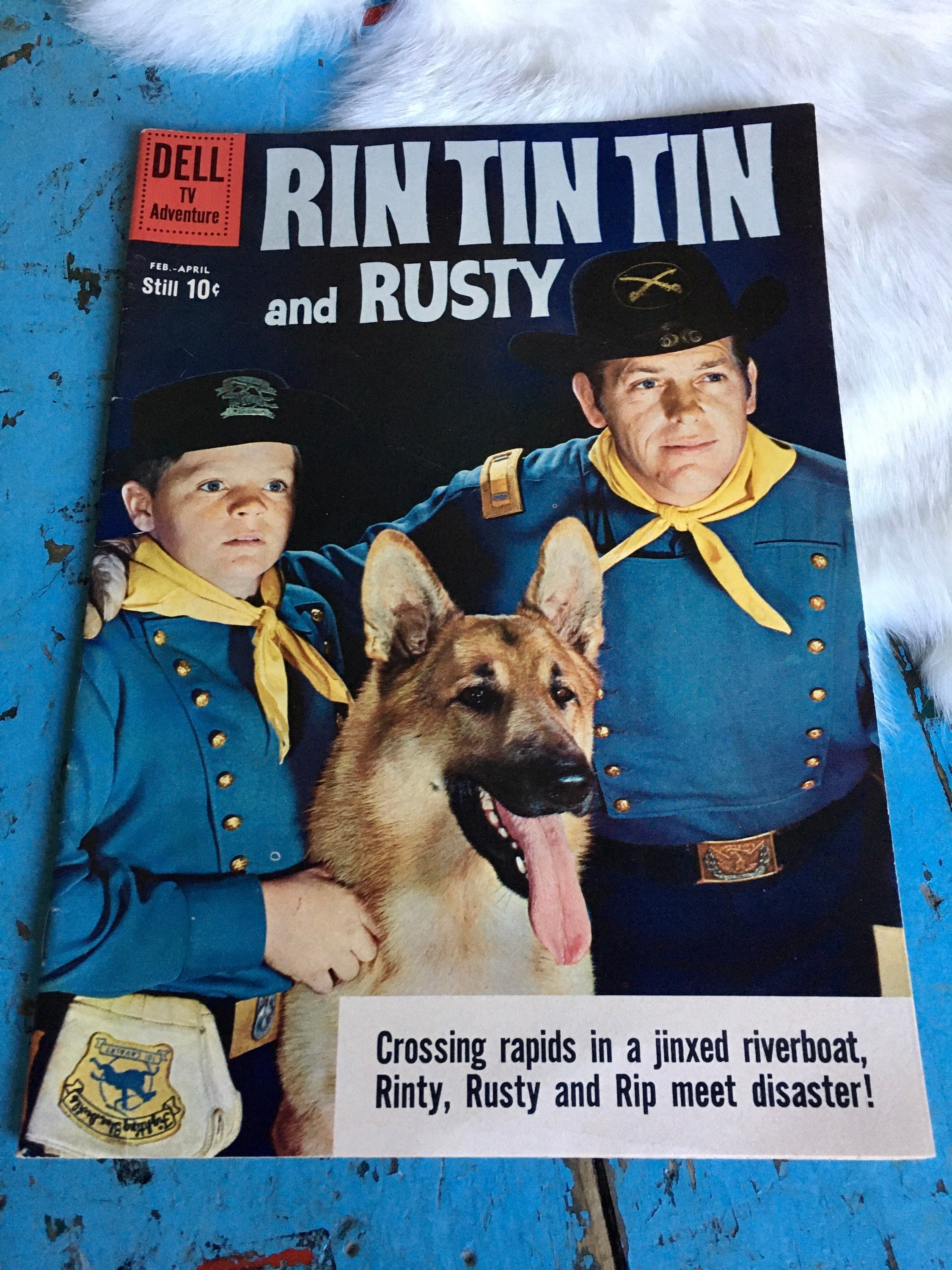 1960 Rin Tin Tin and Rusty Magazine: Vintage TV Western Decor