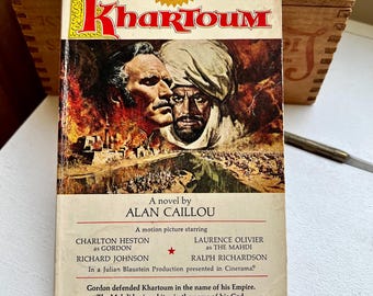 1966 Jartum de Alan Caillou, película, libro, novela con Charlton Heston
